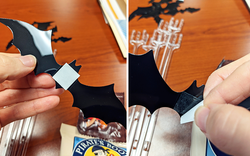 Applying and peeling the backing off a UGlu Dash on the bat