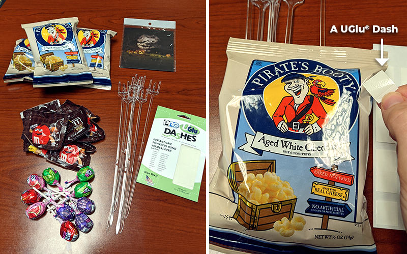Assemble the trick or treat sticks with UGlu Dashes
