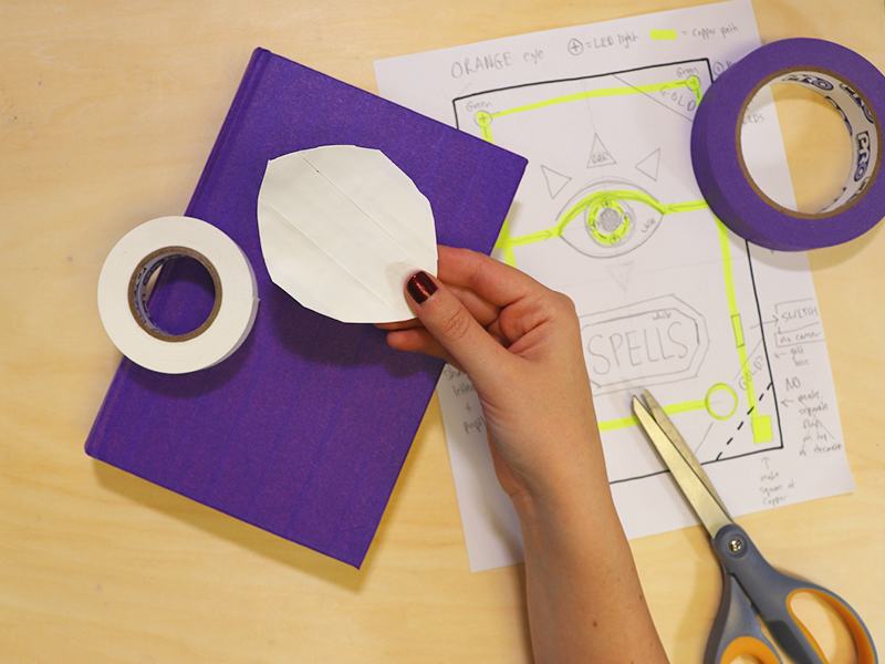 create your different elements out of tape