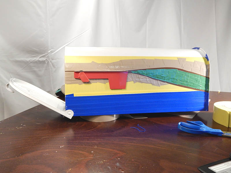 Layering Pro Duct in 8 colors to make a landscape