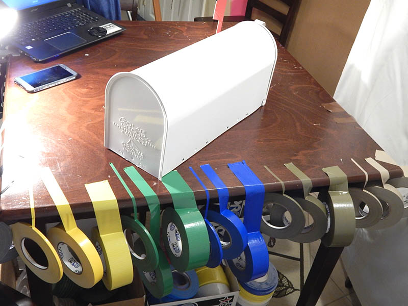 Tapes used to create a designer mailbox