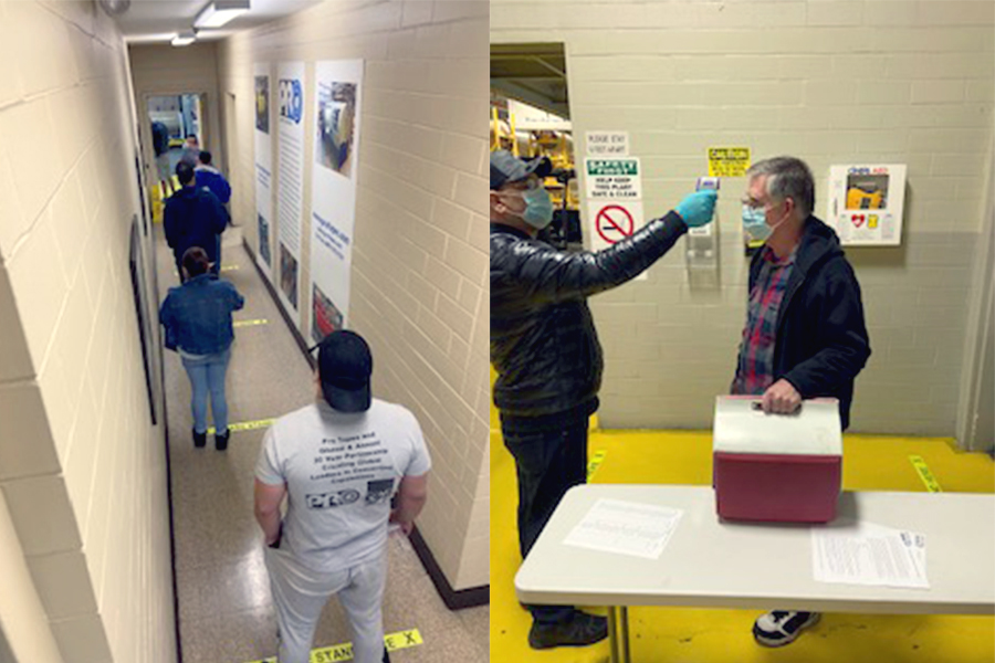 Wellness checks and social distancing in practice at Pro Tapes